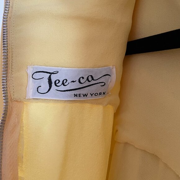 1970s Yellow CHIFFON EVENING GOWN - Picture 8 of 8